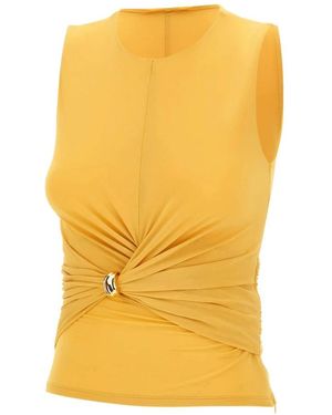 Elisabetta Franchi Sleeveless Tops - Yellow