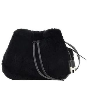Hogan Mini Shearling Stilvolle Hocket - Schwarz