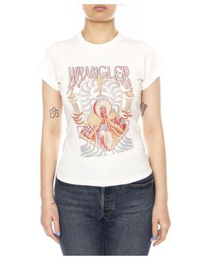 Wrangler Tops ,Wit ,Katoen T-Shirts
