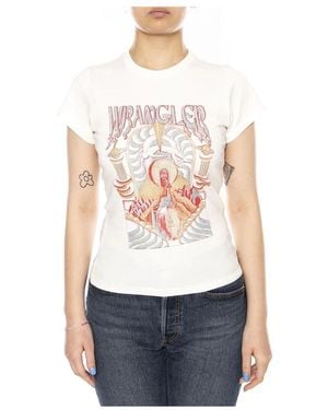 Wrangler Tops ,Wit ,Katoen T-Shirts