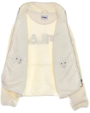 Fila Teddy Bear Sari Sherpa Fleece Jacket - Natural