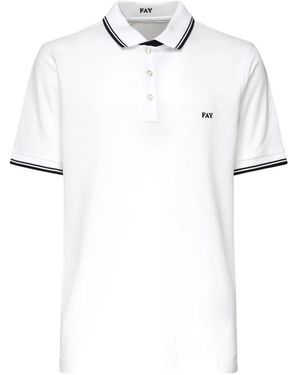 Fay Polo Shirts - White