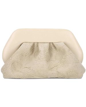 THEMOIRÈ Tassen ,Leer Clutch - Naturel