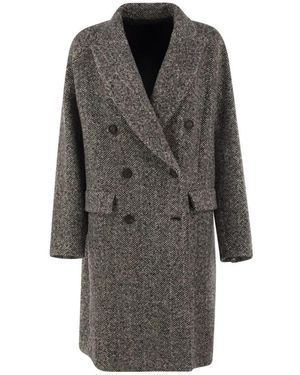 Brunello Cucinelli Jassen ,Grijs ,Wol Dazzling Lange Jas
