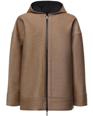 Max Mara Hoodies & Sweatvesten ,Bruin ,Zip-Throughs