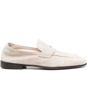 Brunello Cucinelli R leder niedriger absatz schuh - Weiß