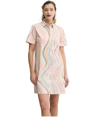 Paul Smith Faded Swirl Shirt Dress - Roze