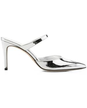 Stuart Weitzman Schoenen ,Grijs ,Leer Power Slingback 75 - Wit