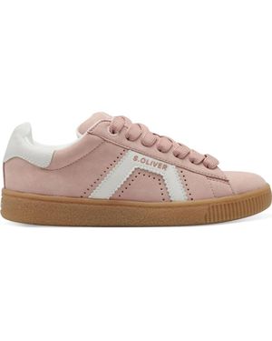 S.oliver Schoenen ,Roze ,Roze Veterschoenen Voor Vrouwen