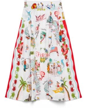Roy Rogers Midi Skirts - Rosso
