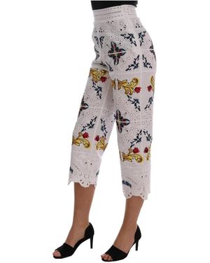 Dolce & Gabbana Cropped Trousers - Multicolour