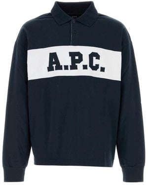A.P.C. Polo Shirts - Azul