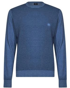 Etro Round-Neck Knitwear - Blue