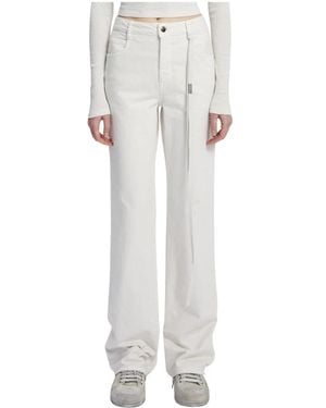 Ann Demeulemeester Straight Jeans - Bianco