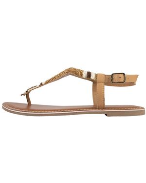 L37 Desert Flower Flat Sandal - Mettallic