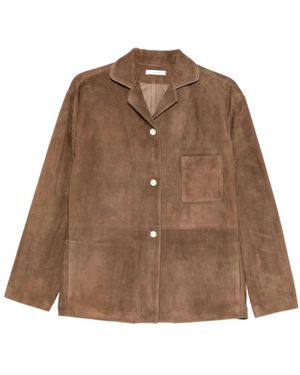 The Row Leather Jackets - Brown