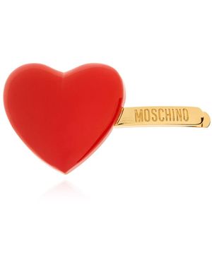 Moschino Accessoires ,Rood ,Hartjes Haarclip