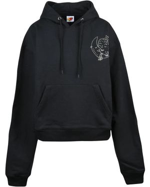 Sky High Farm Korte Hoodie - Zwart