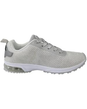 Philipp Plein Silber Glitter Mesh Sport Sneakers - Grau
