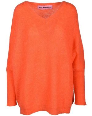 Pink Memories Weicher mohair-wollmischpullover - Orange