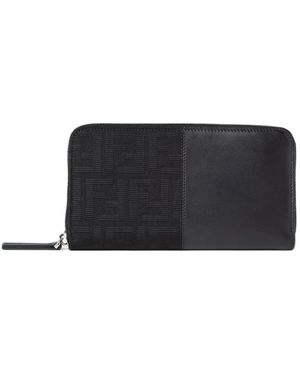 Fendi Ff Jacquard Zip Around - Schwarz