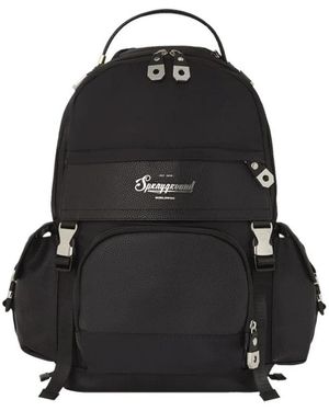 Sprayground Tiger Schwarzer Rucksack Mit Metall-Logo