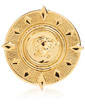 Versace Accessoires ,Geel ,Signet Ring With Medusa Head - Metallic