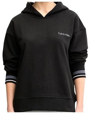 Calvin Klein Hoodies & Sweatvesten ,Zwart ,Katoen Felpa