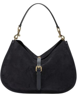 Etro Maxi Suede Pony Bag - Zwart