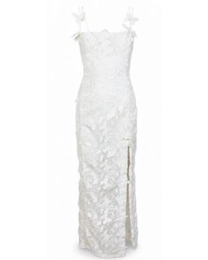 Blumarine Macramé Kanten Maxjurk - Wit
