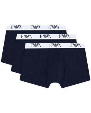 EA7 3Er Pack Trunks - Blau