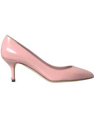 Dolce & Gabbana Rosa tacchi pompe in pelle lucida
