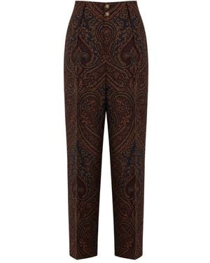 Etro Straight Trousers - Marrone