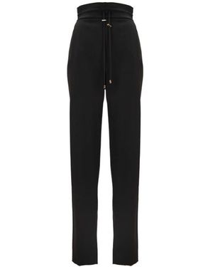 Elisabetta Franchi Straight Trousers - Black