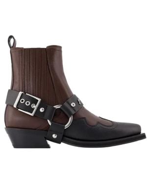 Ganni Cuoio boots - Marrone