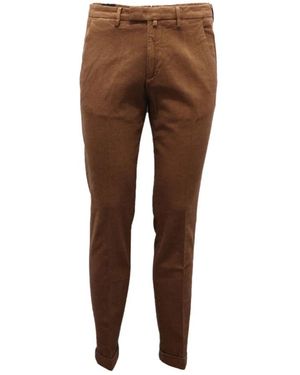 BRIGLIA Slim-Fit Trousers - Brown