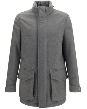 Brunello Cucinelli Single-Breasted Coats - Gris