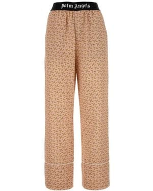 Palm Angels Wide Trousers - Natural
