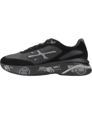 Premiata Schoenen ,Zwart ,Leer Moe Run 6445