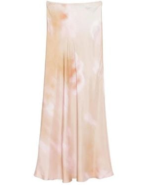 Fabiana Filippi Rokken ,Roze ,Printed Silk Twill Skirt