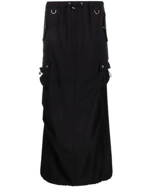 Coperni Rokken ,Zwart ,Wol Tailored Cargo Maxi Rok