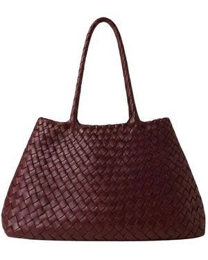 L37 Tassen ,Rood ,Leer Big World New Tote - Paars