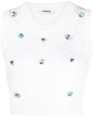 Vivetta Tops ,Wit ,Wol Sleeveless Tops