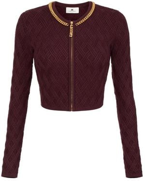 Elisabetta Franchi Cardigans - Purple
