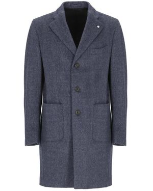 Lubiam Single-Breasted Coats - Bleu