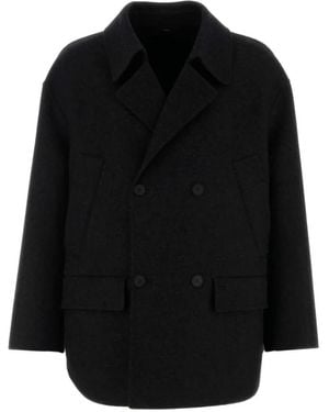 Fendi Double-Breasted Coats - Zwart