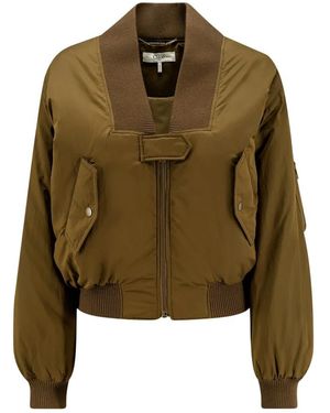 Chloé Jassen ,Bruin ,Nylon Bomberjack - Groen