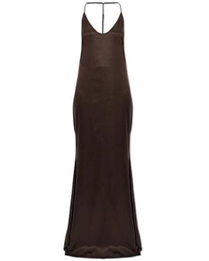 Tom Ford Zijden Mouwloze Jurk - Bruin
