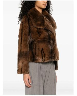 Ba&sh Faux Fur & Shearling Jackets - Marrón