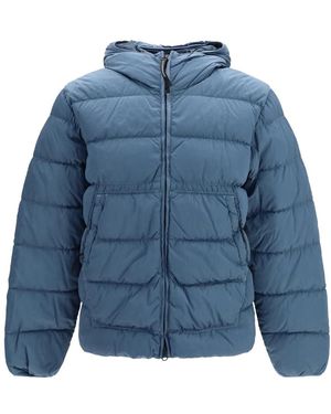 C.P. Company Jassen ,Blauw ,Nylon Goggle Hooded Jacket